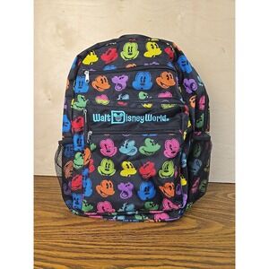 Walt Disney World Disney Parks Large Backpack Multi Color Mickey Faces
